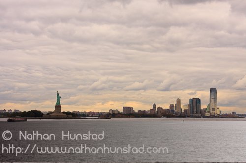 The Statue of Liberty and Jersey City from the Staten Island Fer